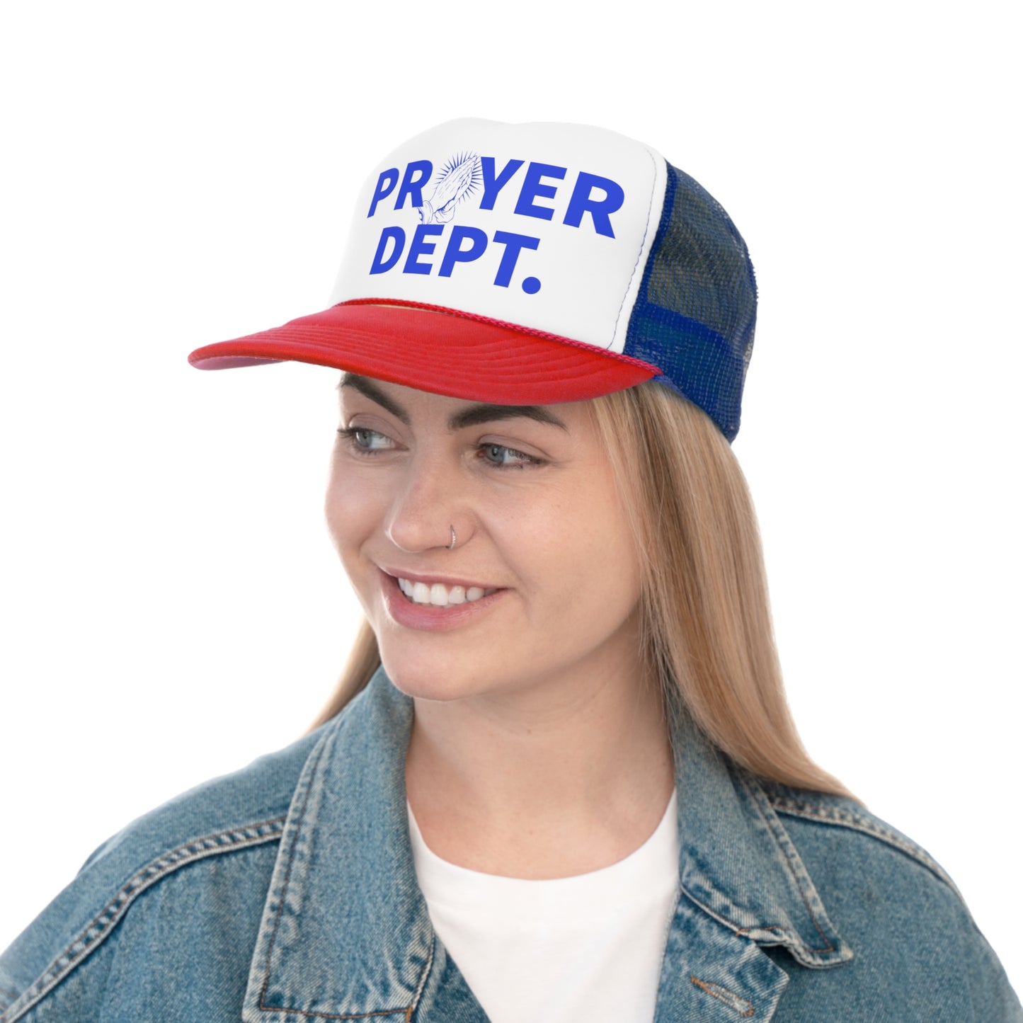 Custom Spiritual Themed "Prayer Dept" Trucker Hat
