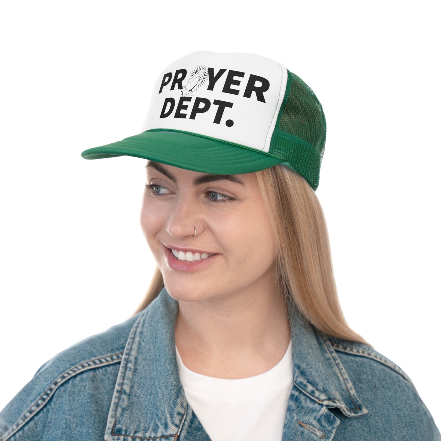 Custom Spiritual Themed "Prayer Dept" Trucker Hat