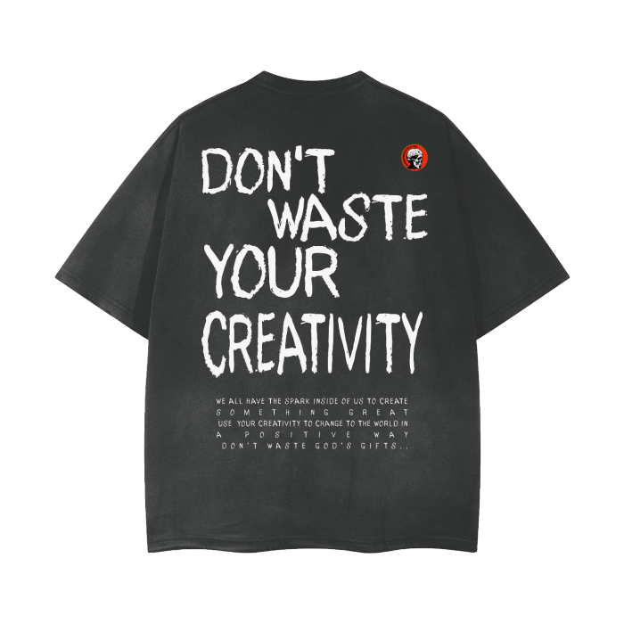 My Hidden Creativity / Don't Waste Your Creativity Vintage Wash Frayed T-Shirt