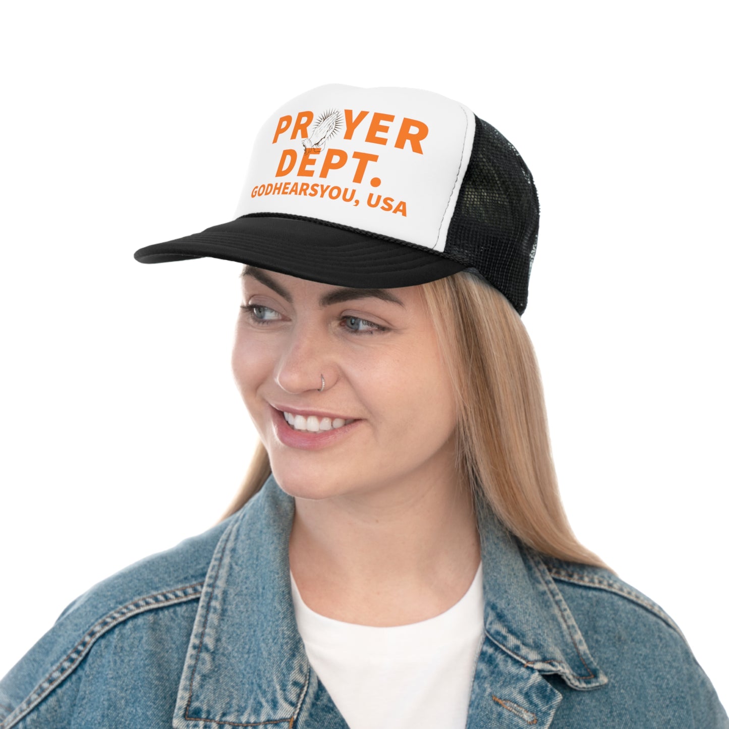 Custom Spiritual Themed "Prayer Dept" Trucker Hat