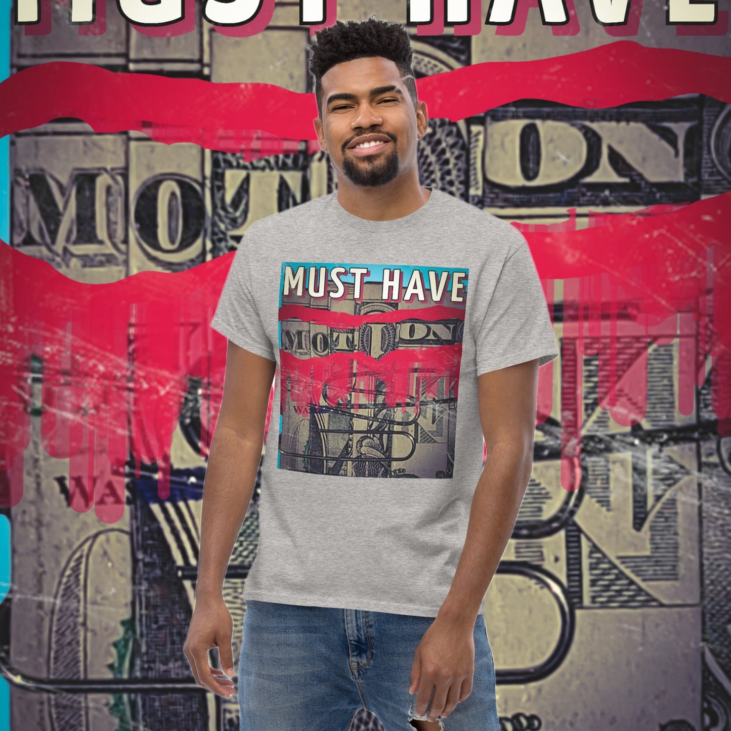 Men's Custom "Motion" ,Trendy ,Streetwear, Graphic Tee
