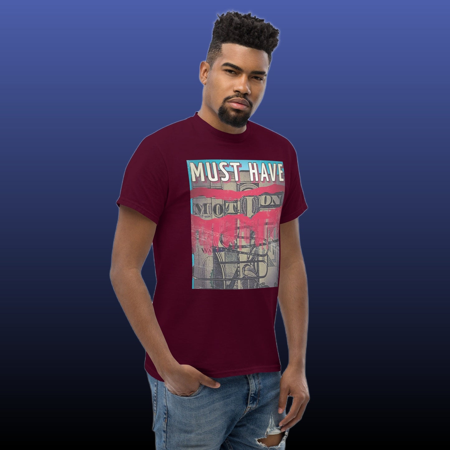 Men's Custom "Motion" ,Trendy ,Streetwear, Graphic Tee