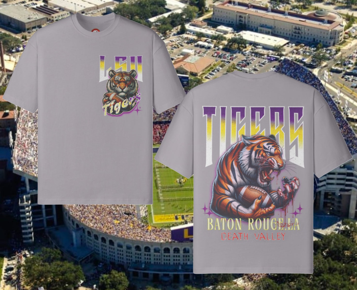 LSU Tigers Custom Graphic Sports Fan Unisex Tshirt