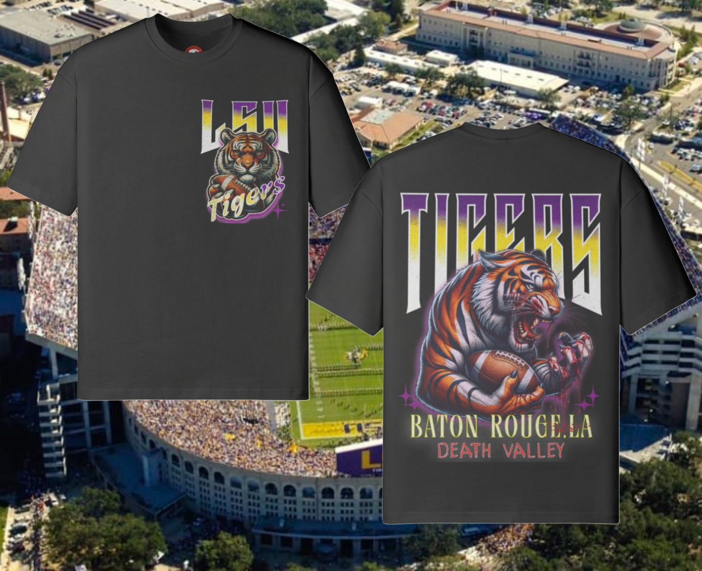 LSU Tigers Custom Graphic Sports Fan Unisex Tshirt
