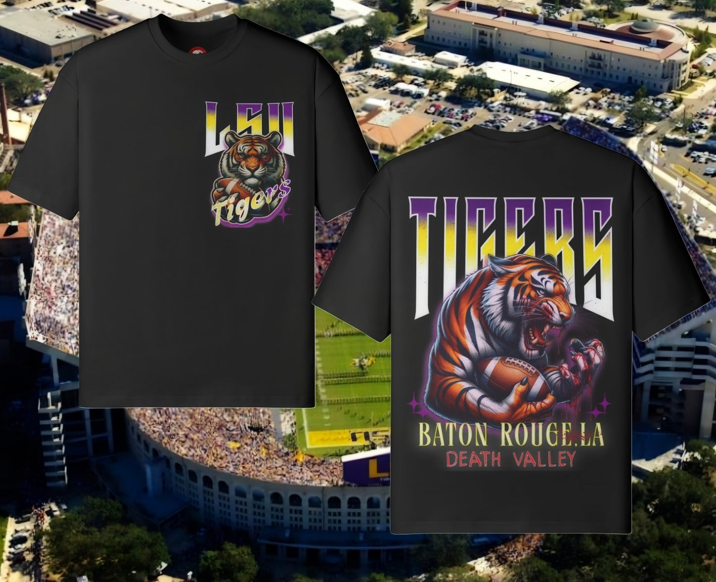 LSU Tigers Custom Graphic Sports Fan Unisex Tshirt