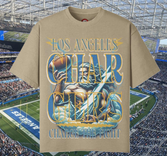 Los Angeles Football Unisex Tee Raw-Hem Tee , Chargers Football Streetwear T-Shirt