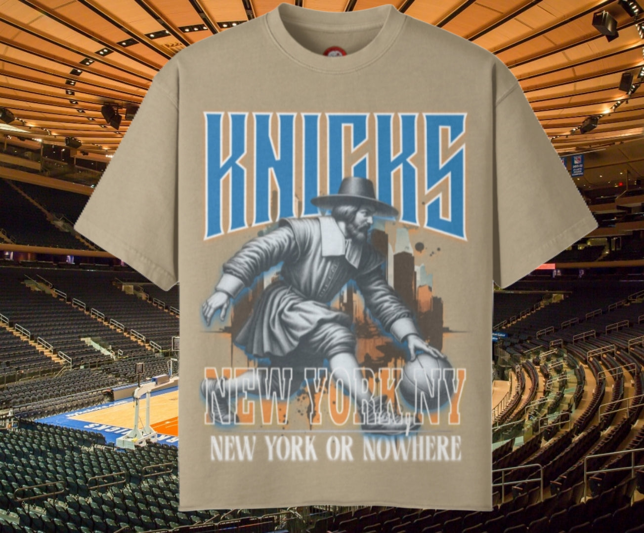 New York Basketball Unisex Tee Unique Designed Raw-Hem Knicks T-shirt