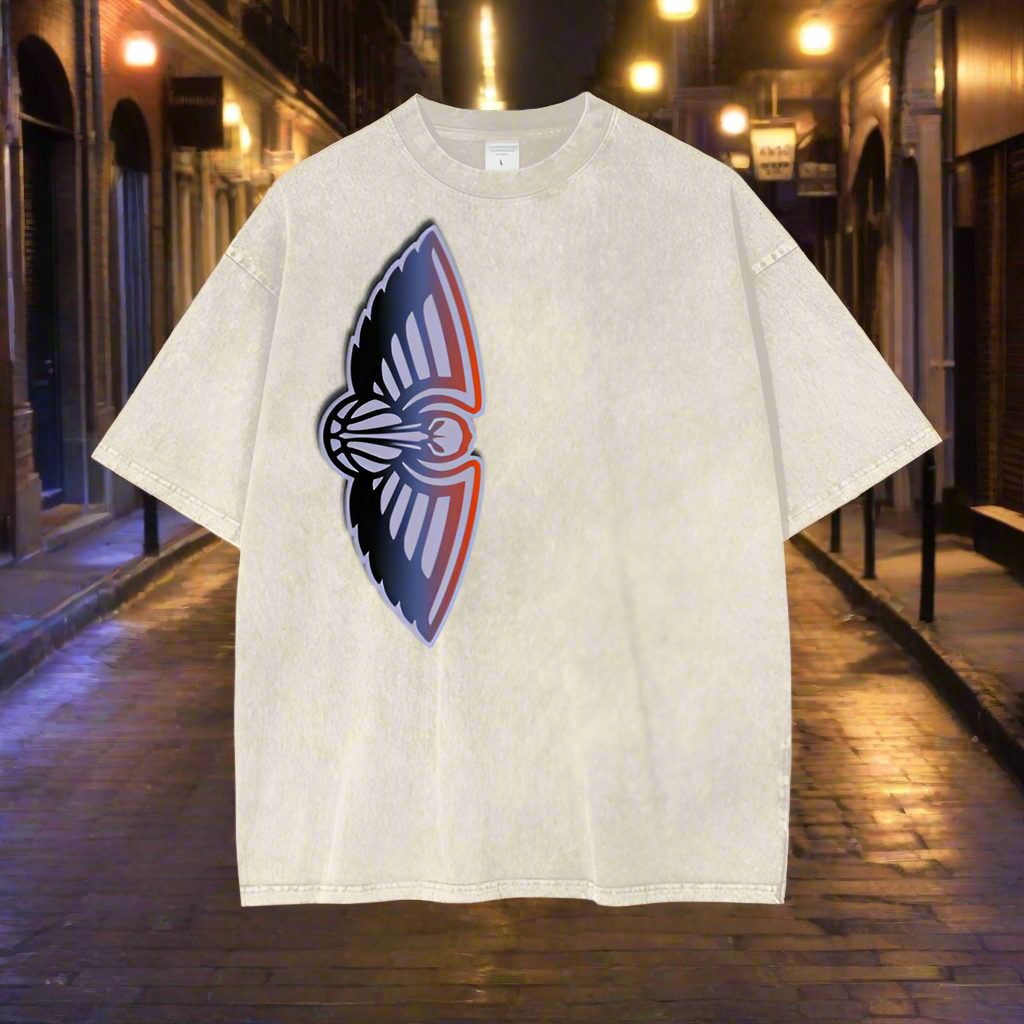 Pelicans Streetwear Oversize Deep Drop Shoulder Tee
