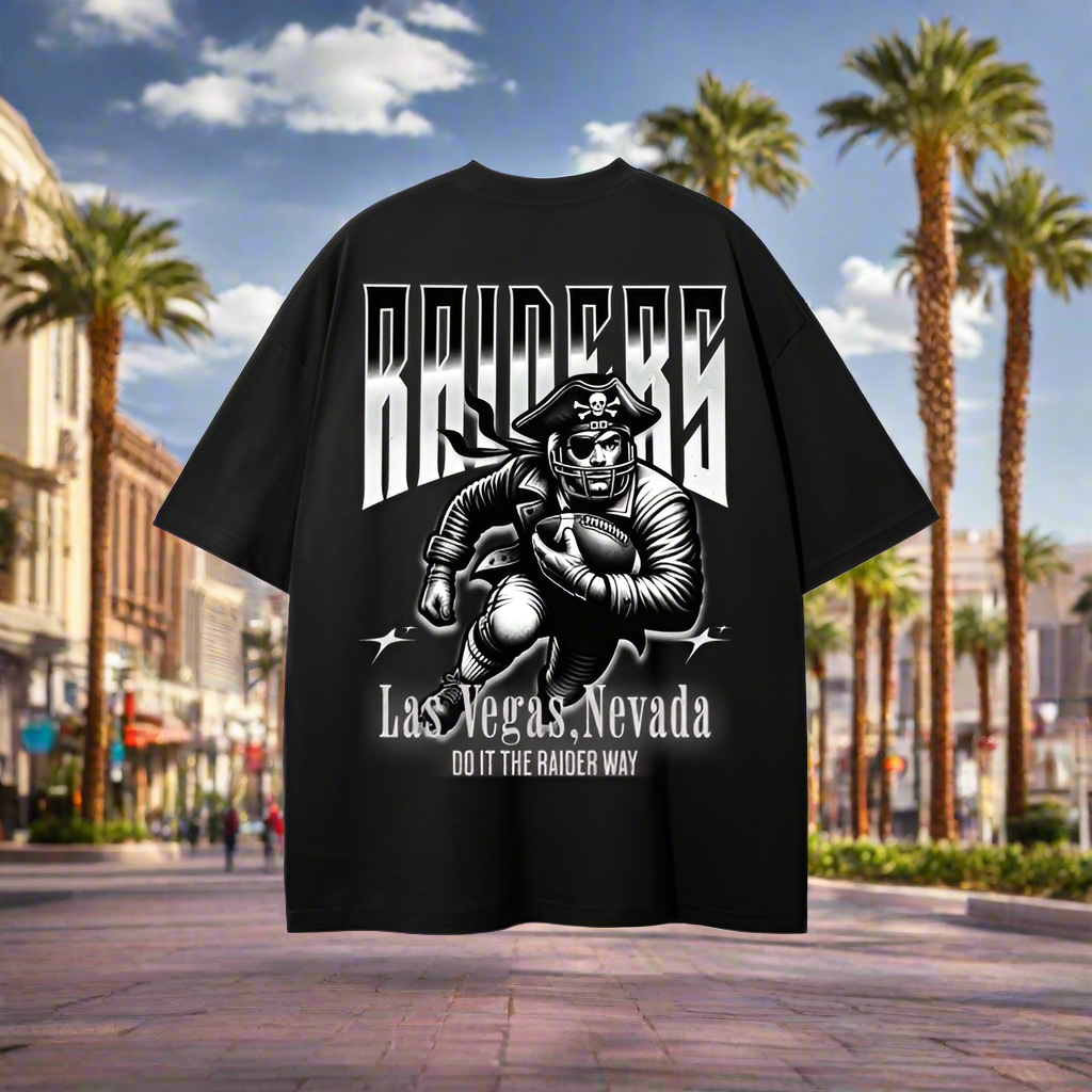 LV Raiders Streetwear Unisex Loose Fit Graphic T-Shirt