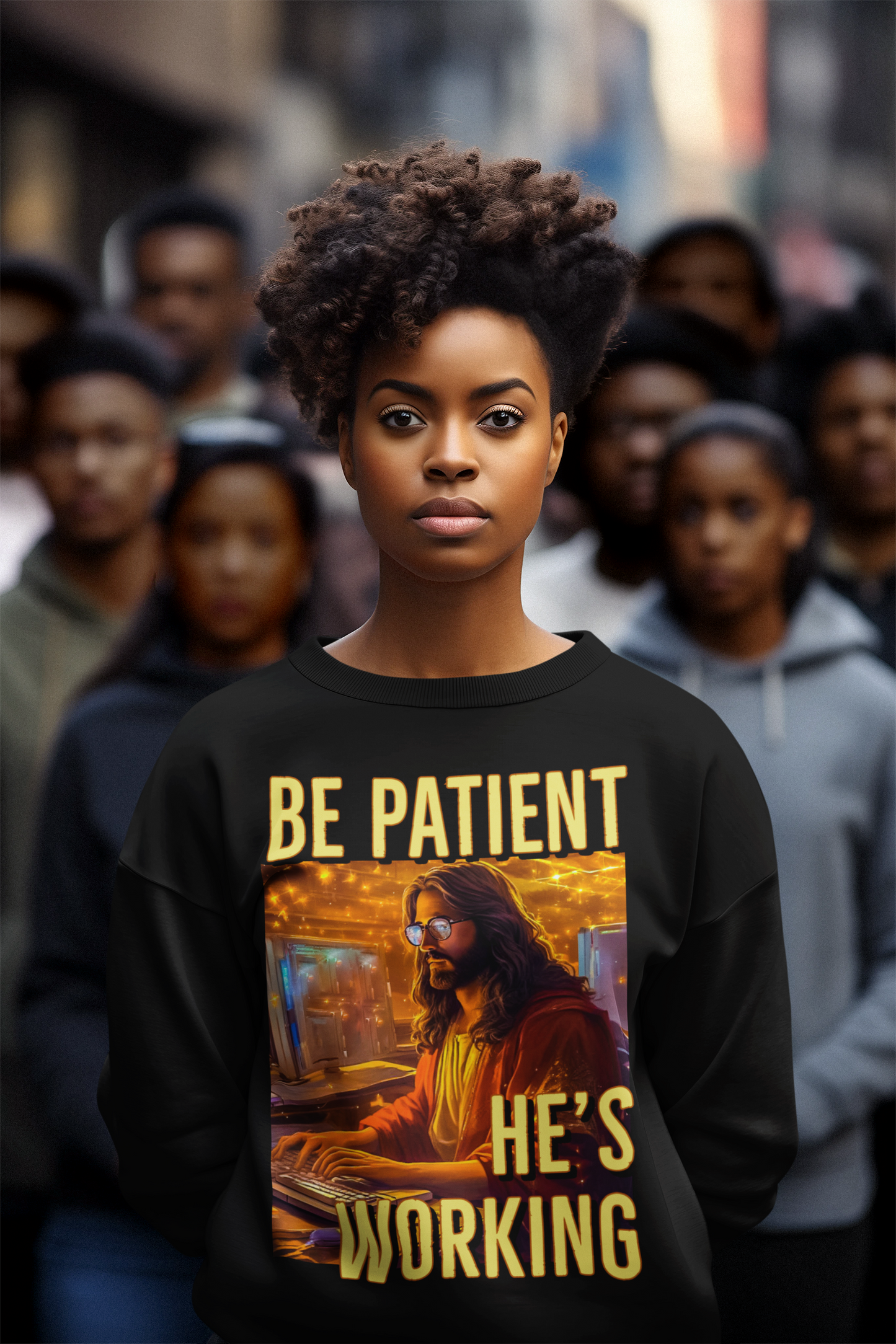 Be Patient He's/God's Working Sweatshirt Unisex Faith Based Christian Sweatshirt Jesus Themed Crewneck Sweatshirt