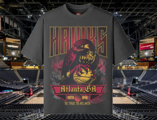 Atlanta Hawks Unisex Raw-Hem Streetwear T-Shirt