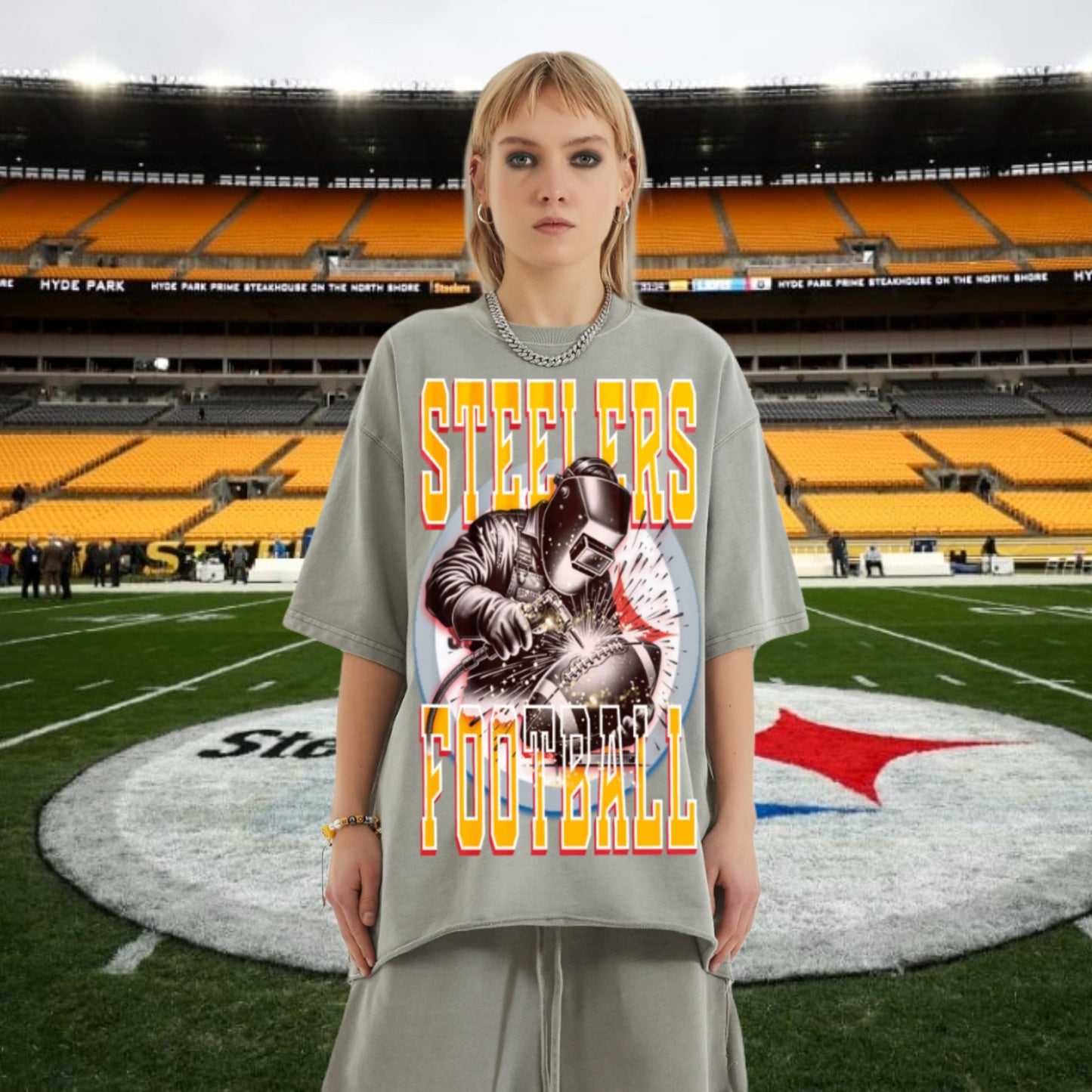 Steelers Unisex Raw-Hem Tee