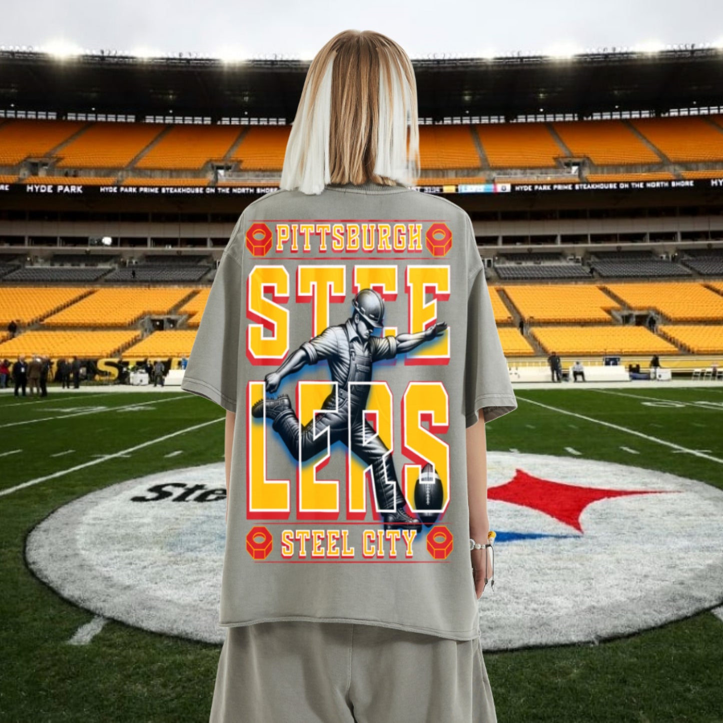 Steelers Unisex Raw-Hem Tee