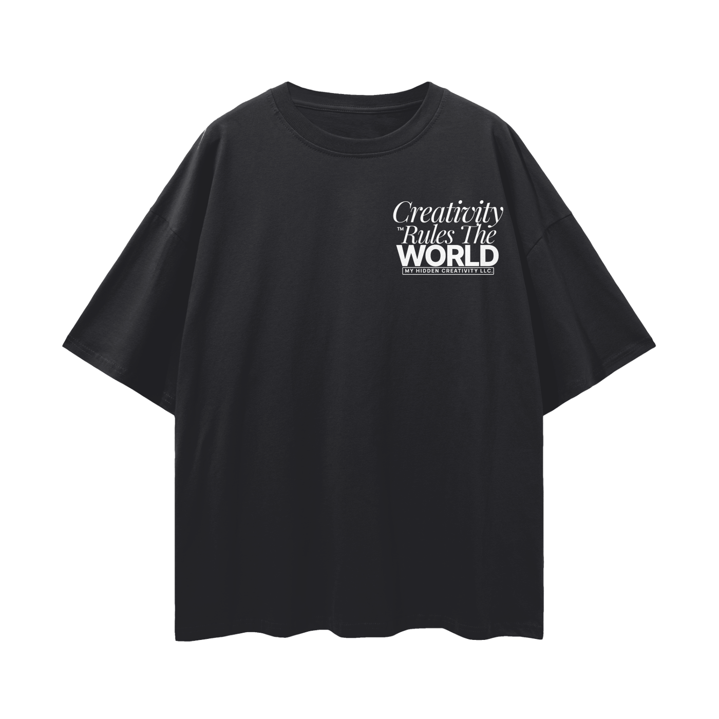 Creativity Rules Streetwear Loose Drop Shoulder T-Shirt