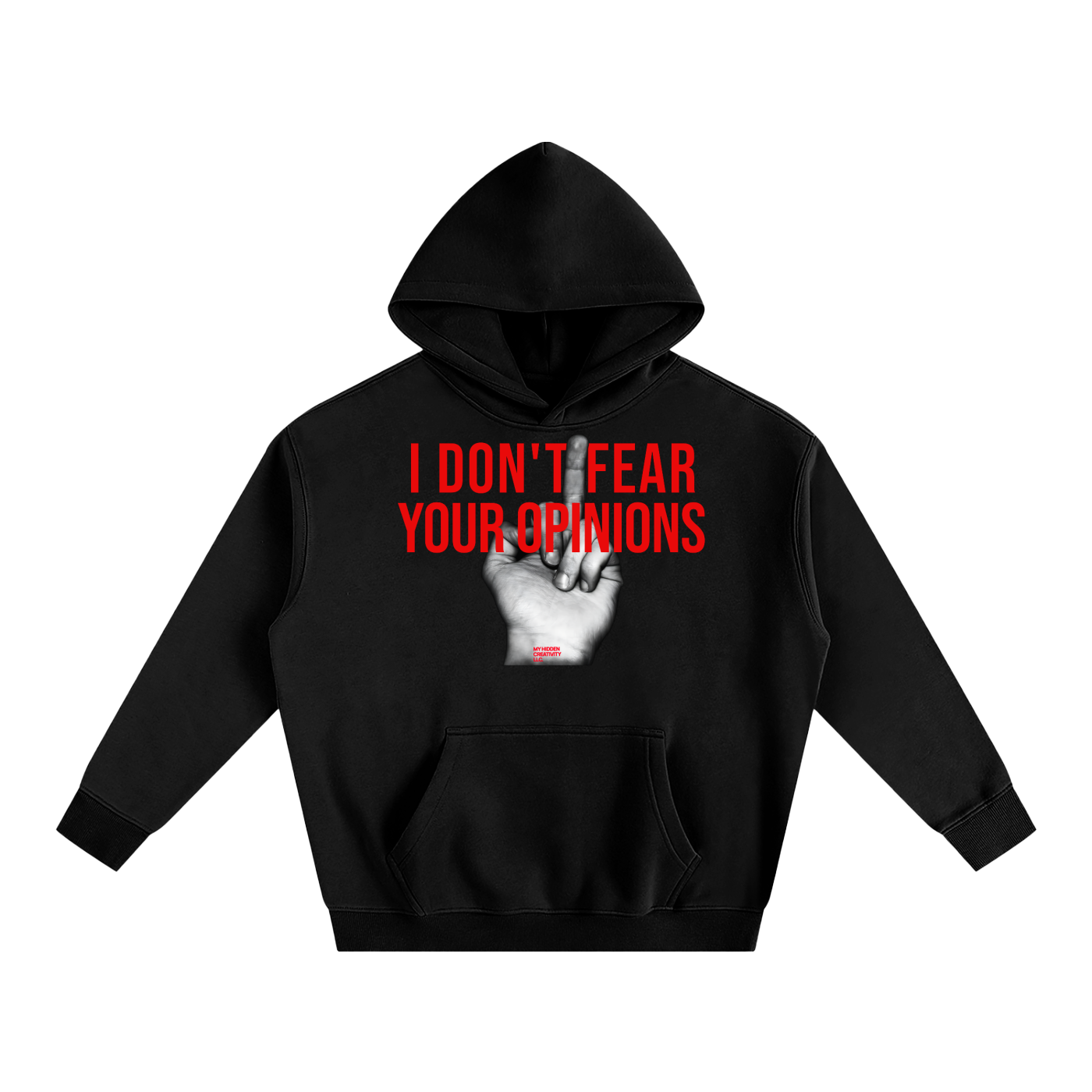 Oversize Fleeced "I Don't Fear" Streetwear Hoodie