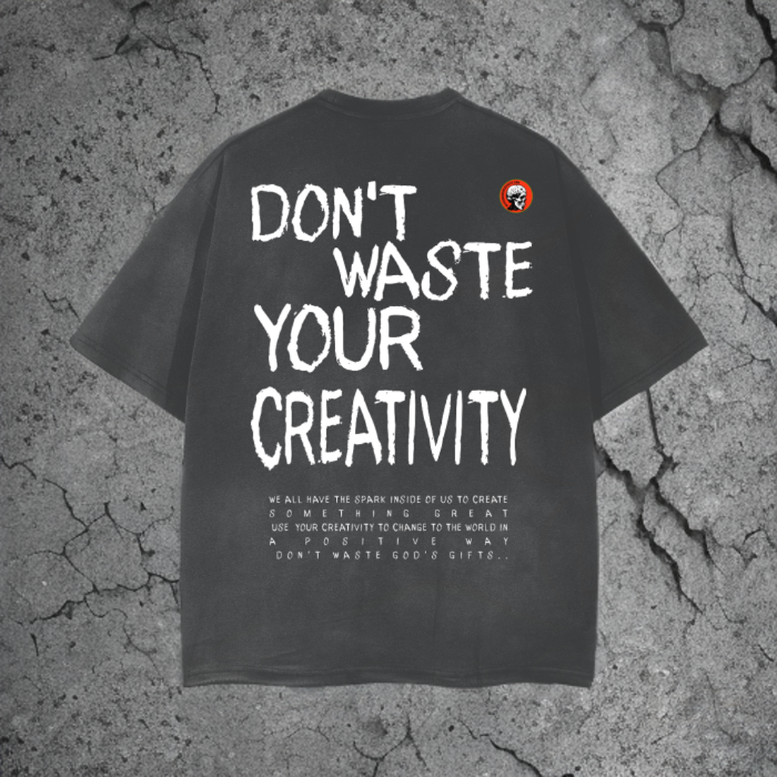 My Hidden Creativity / Don't Waste Your Creativity Vintage Wash Frayed T-Shirt