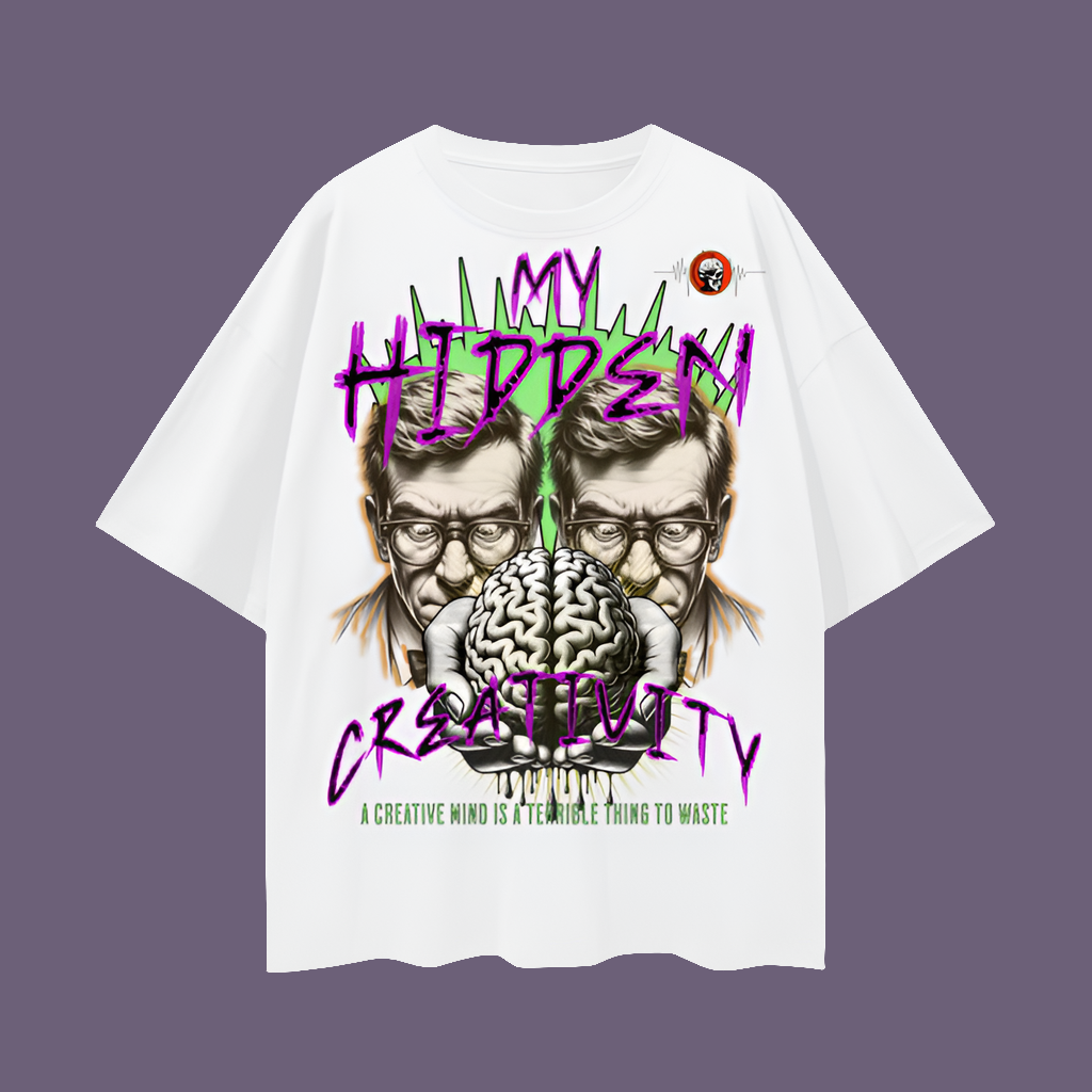 My Hidden Creativity MAD Scientist  Oversize Deep Drop Shoulder Tee