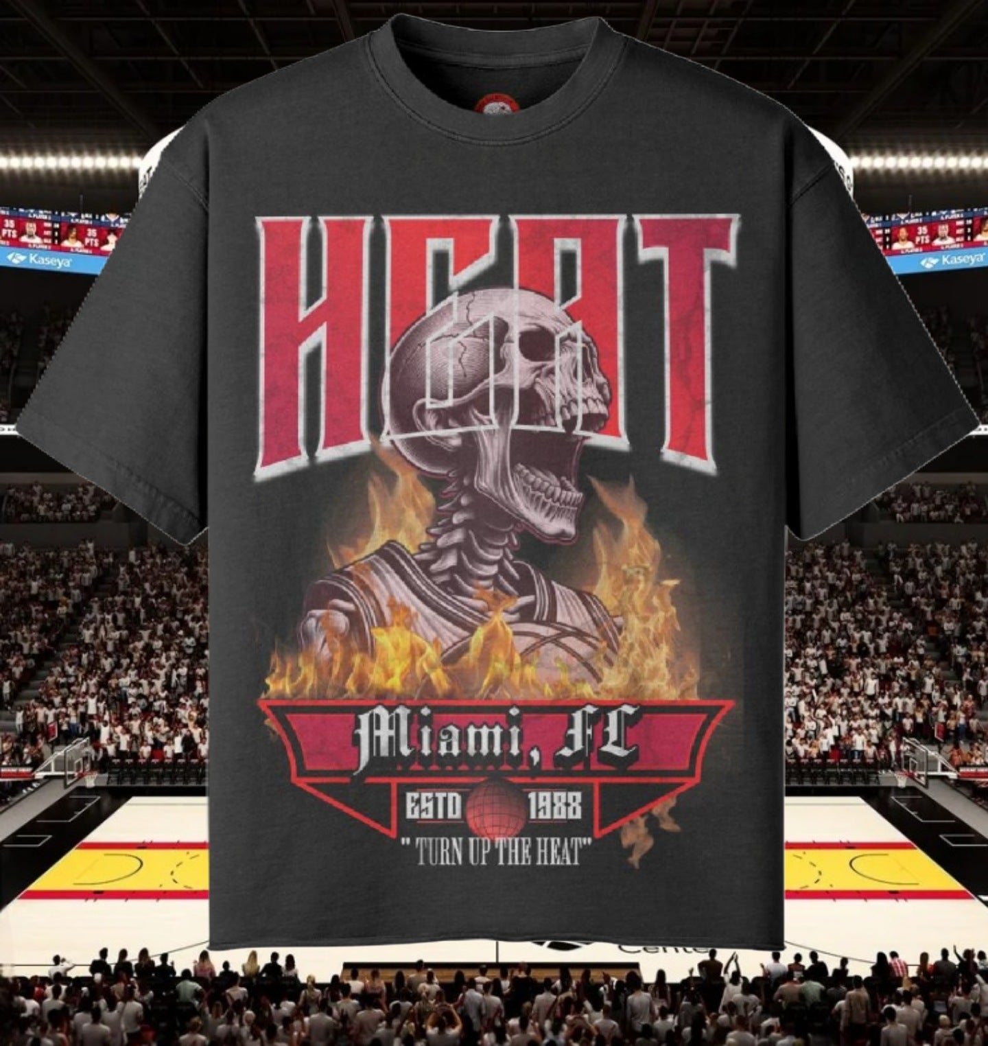 Heat Basketball Raw-Hem Unisex Tee