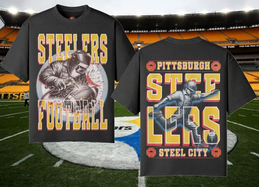 Steelers Unisex Raw-Hem Tee