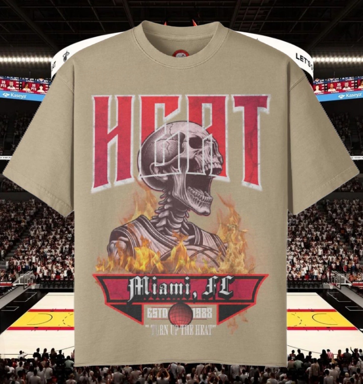 Heat Basketball Raw-Hem Unisex Tee