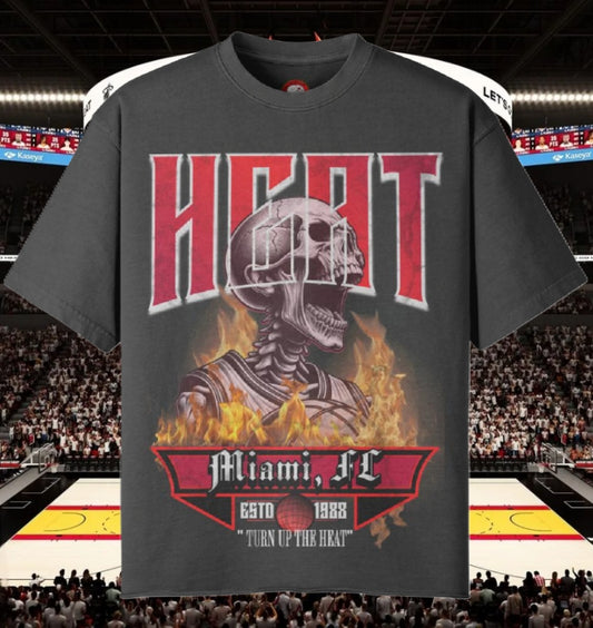 Heat Basketball Raw-Hem Unisex Tee