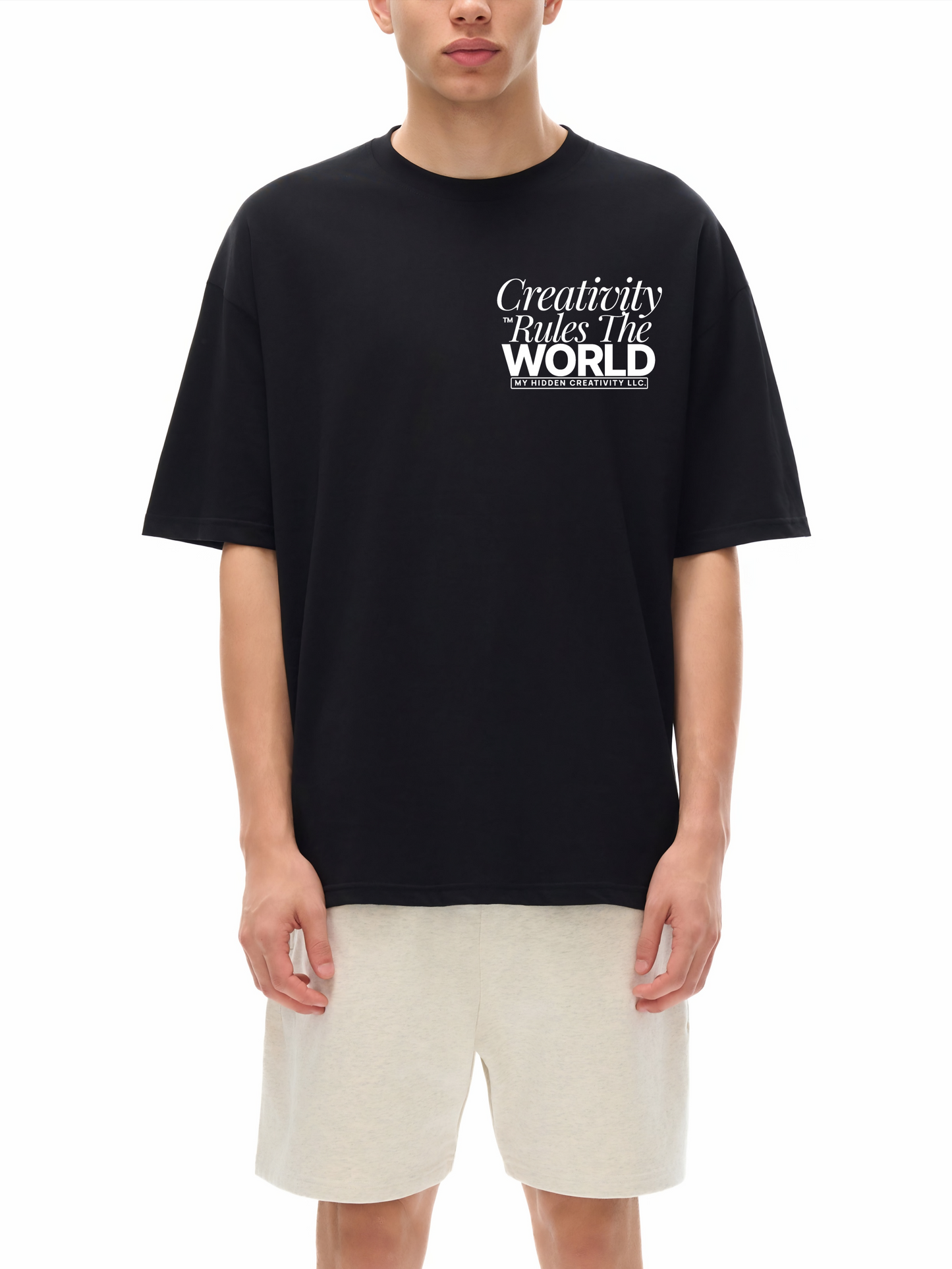 Creativity Rules Streetwear Loose Drop Shoulder T-Shirt